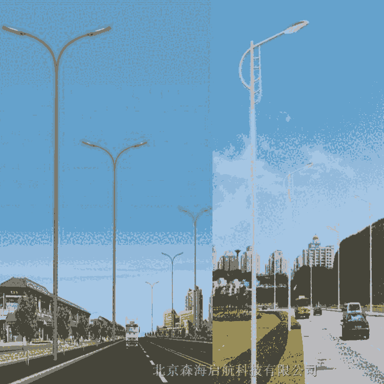 北京市電路燈工程 6-8米現貨路燈燈桿促銷 太陽能路燈批發零售廠家