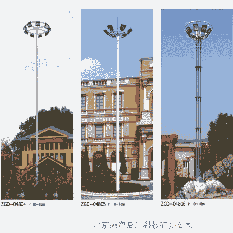30米高桿燈供應商 施工安裝高桿燈工程案例